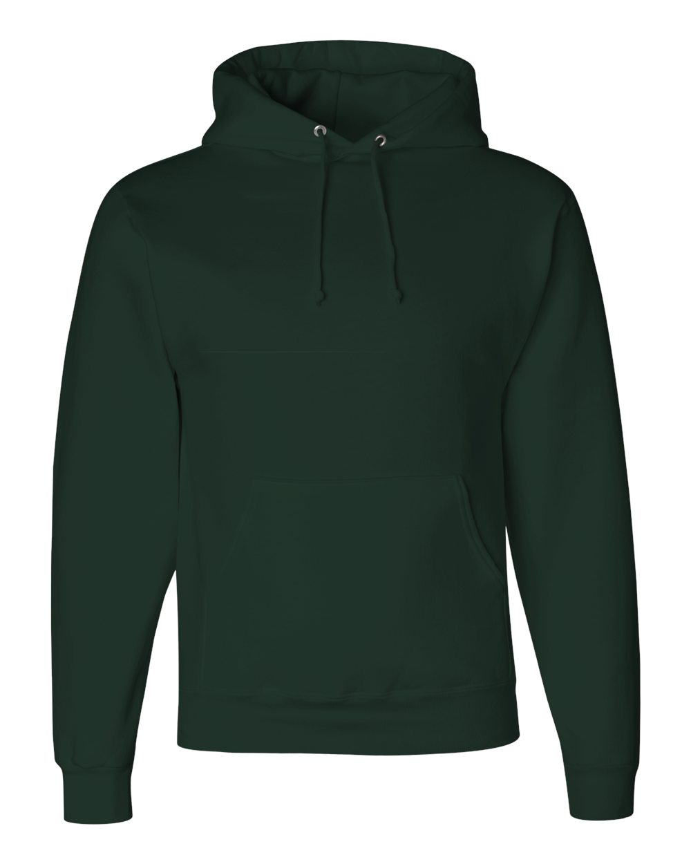 Front View of Forest Green Super Sweats NuBlend® Hooded Sweatshirt - 4997MR