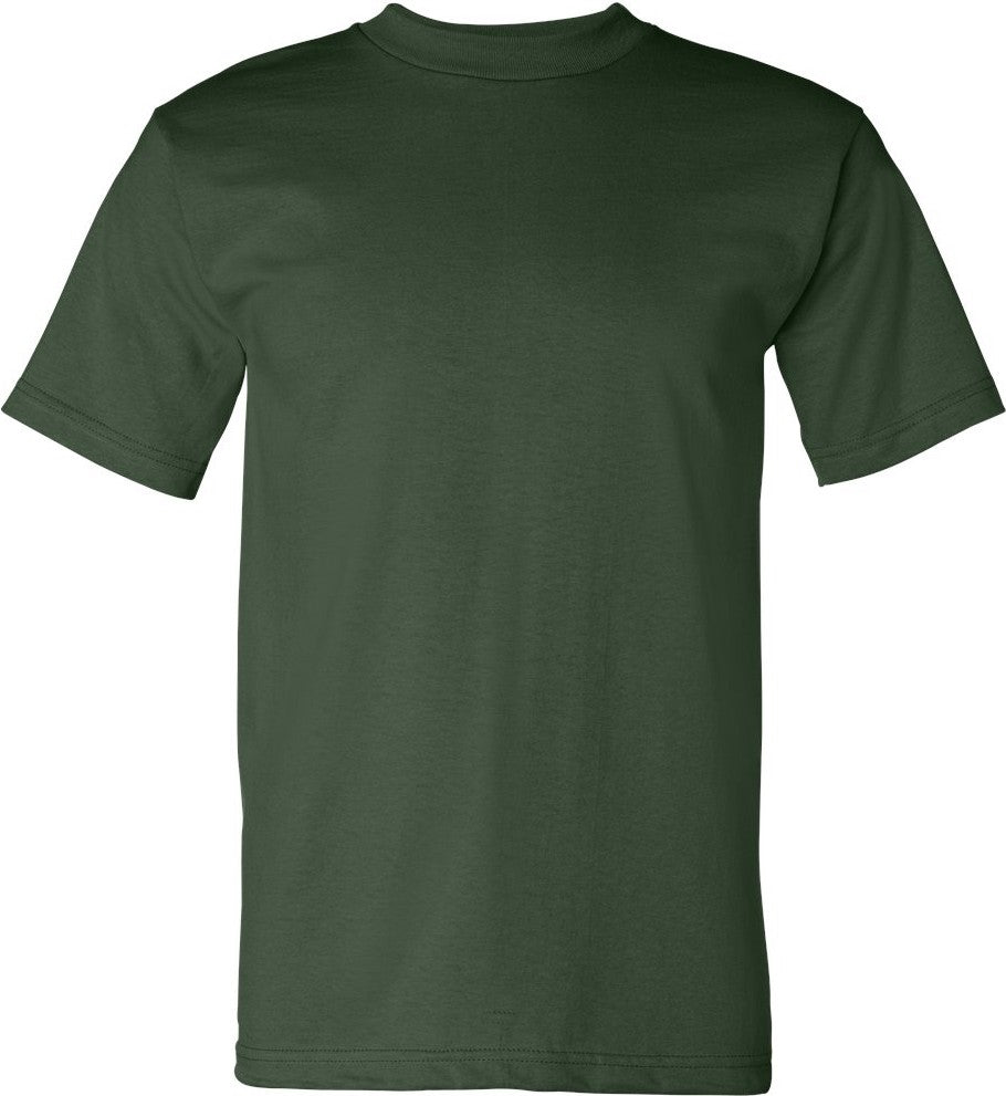 Front View of Forest Green USA-Made Heavyweight T-Shirt - 5100