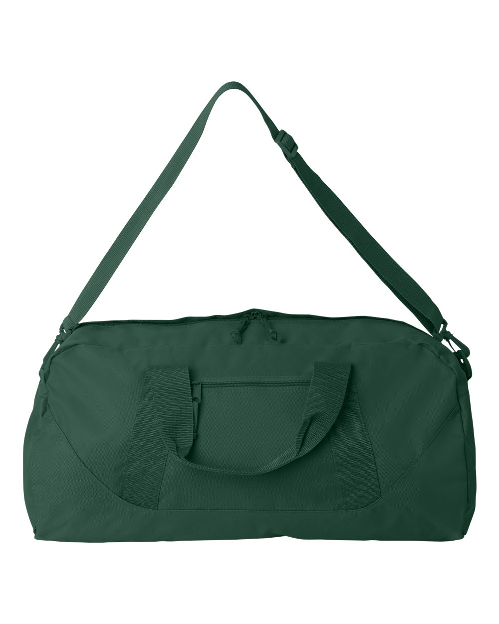 Front View of Forest Recycled 23 1/2" Large Duffel Bag - 8806