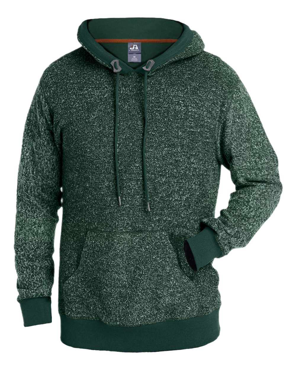 Front View of Forest Speck Aspen Fleece Hooded Sweatshirt - 8711