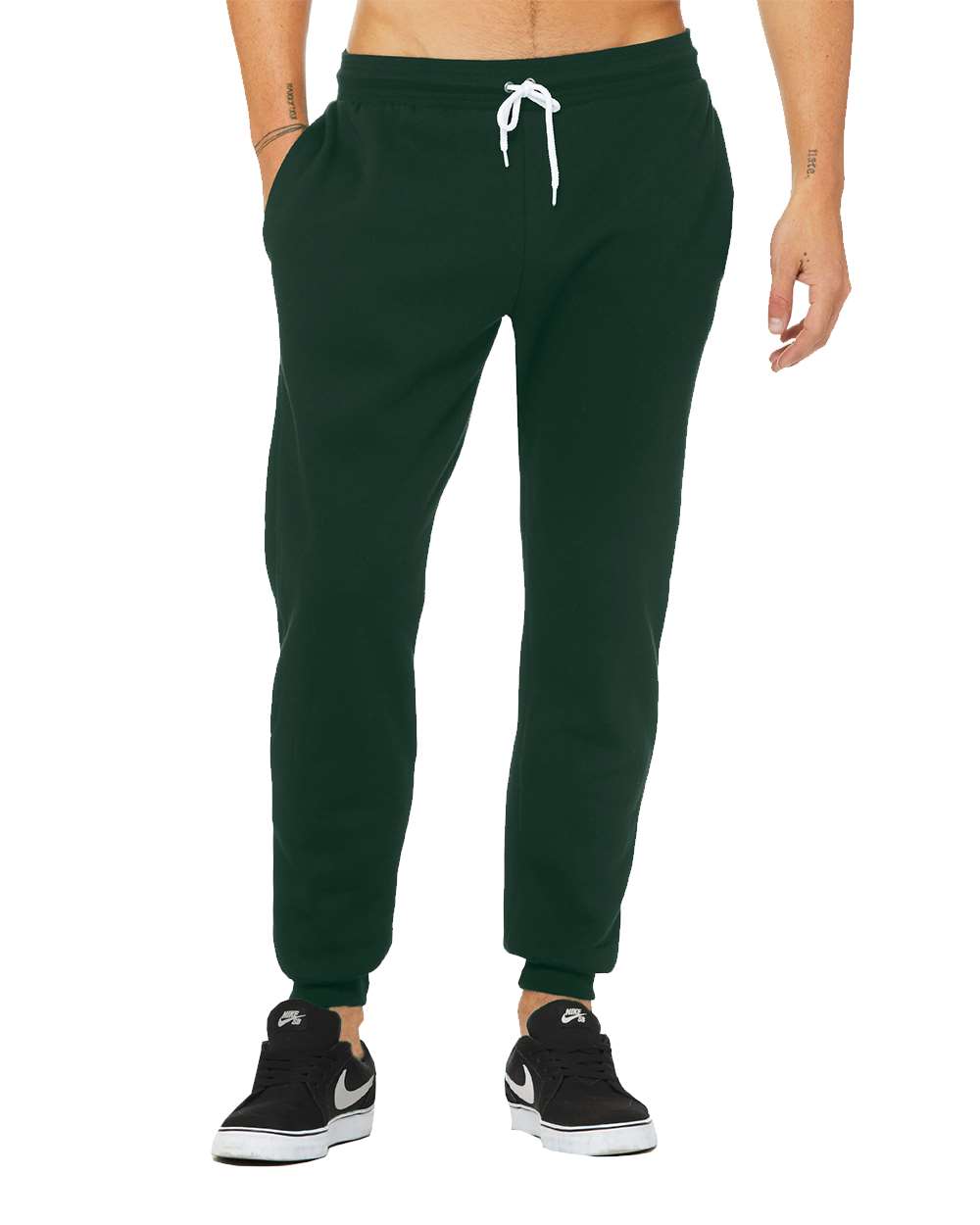 Front View of Forest Sponge Fleece Jogger Sweatpants - 3727