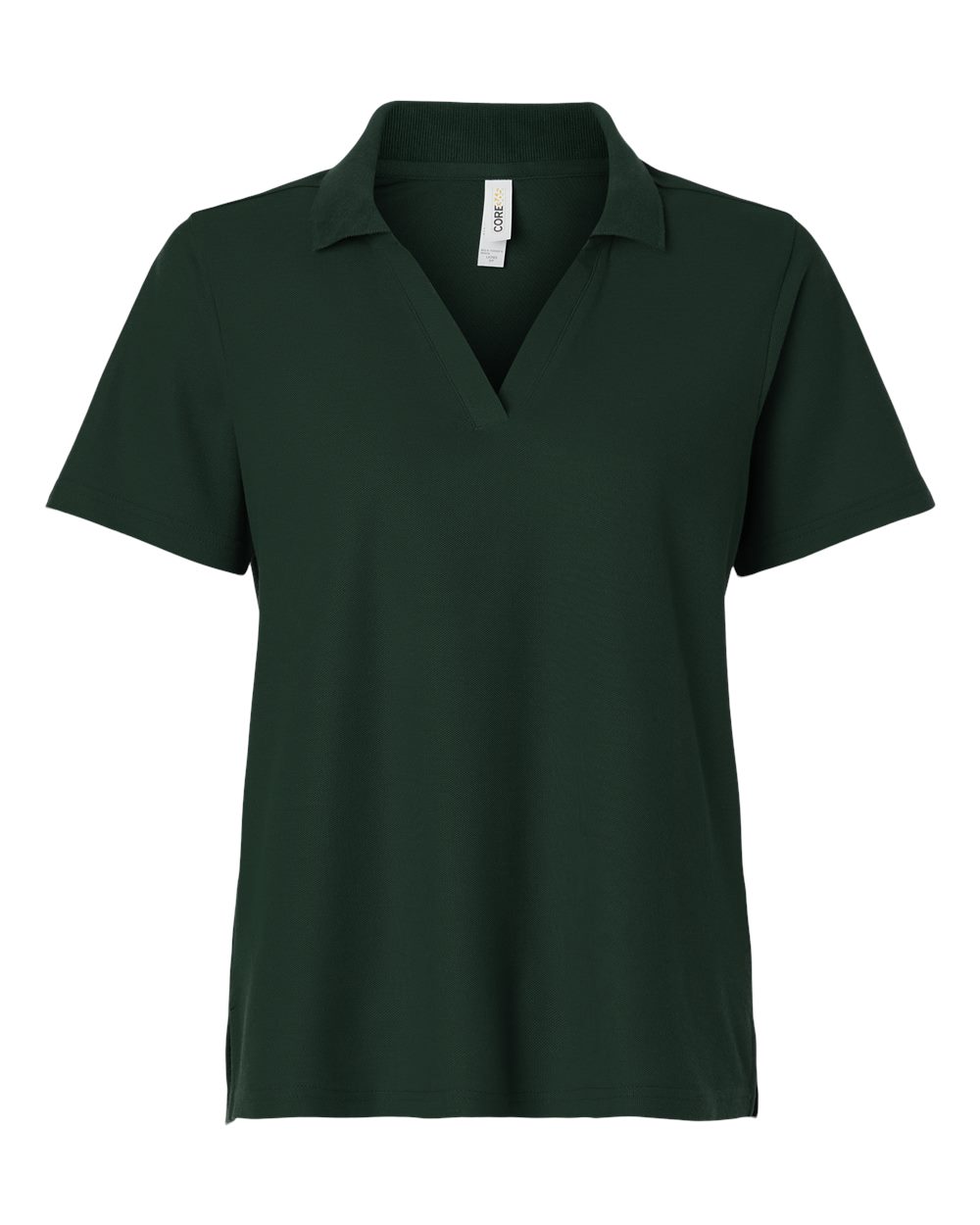 Front View of Forest Women's Resolve CVC Performance Pique Polo - CE106W