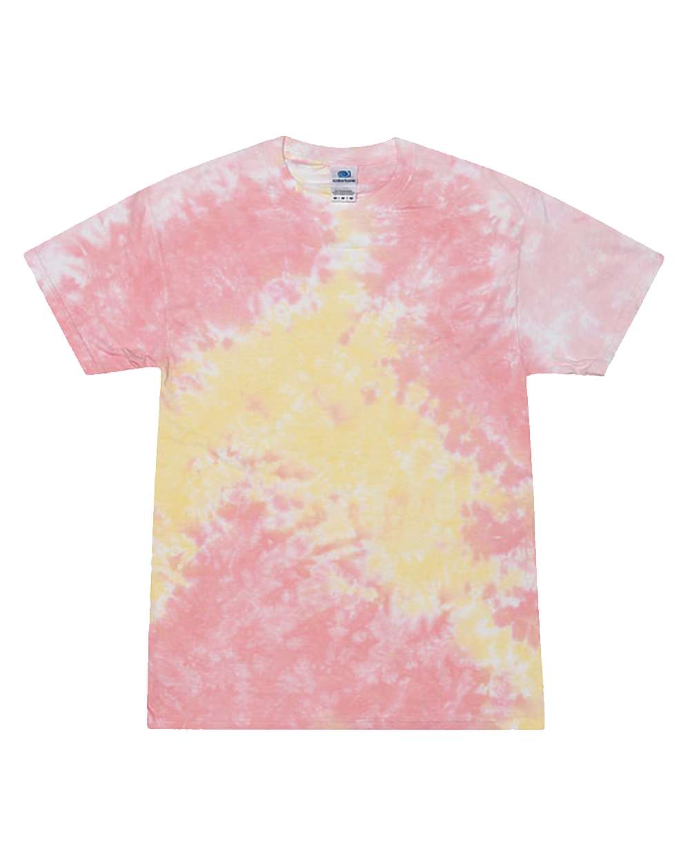 Front View of Funnel Cake Multi-Color Tie-Dyed T-Shirt - 1000