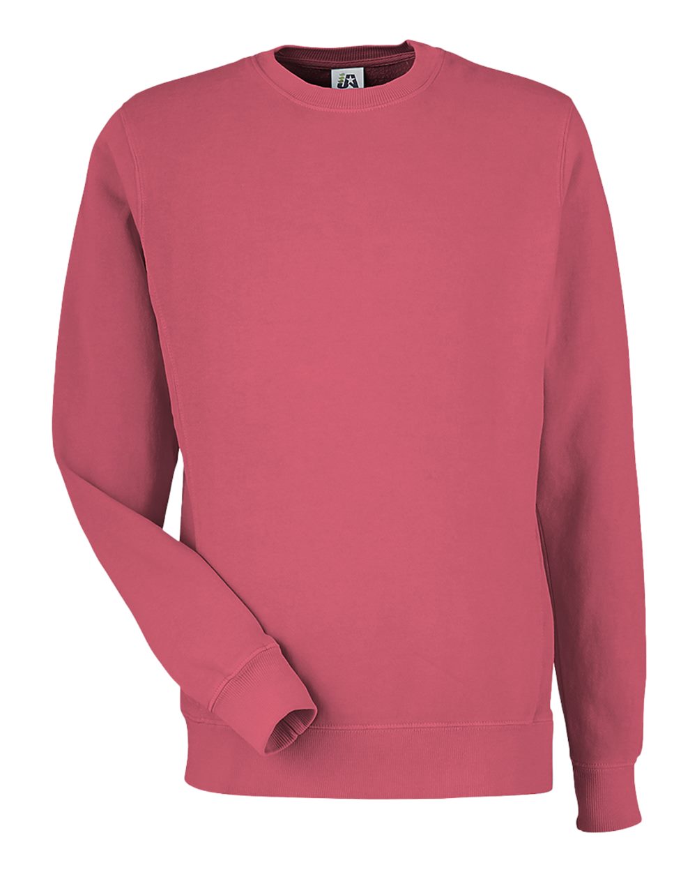 Front View of Garnet Pigment-Dyed Fleece Crewneck Sweatshirt - 8731