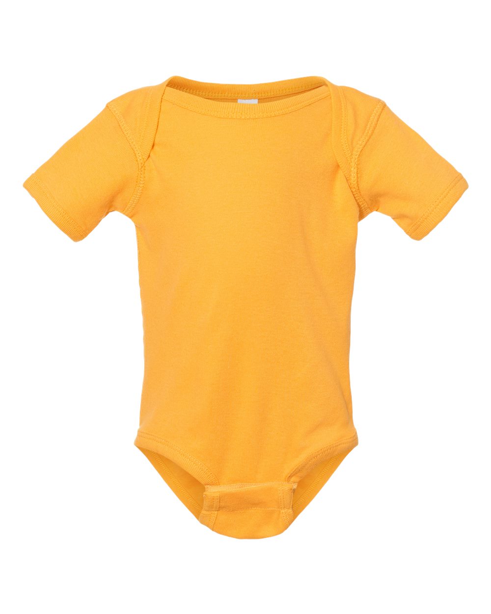 Front View of Gold Infant Baby Rib Bodysuit - 4400