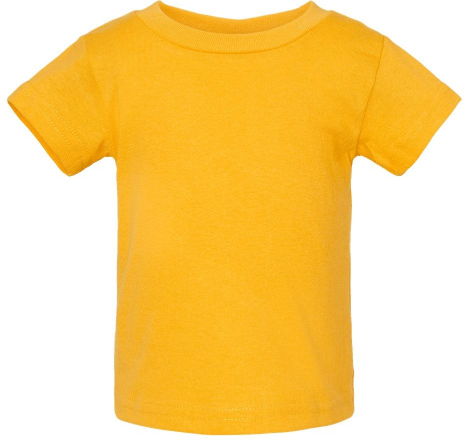 Front View of Gold Infant Cotton Jersey Tee - 3401