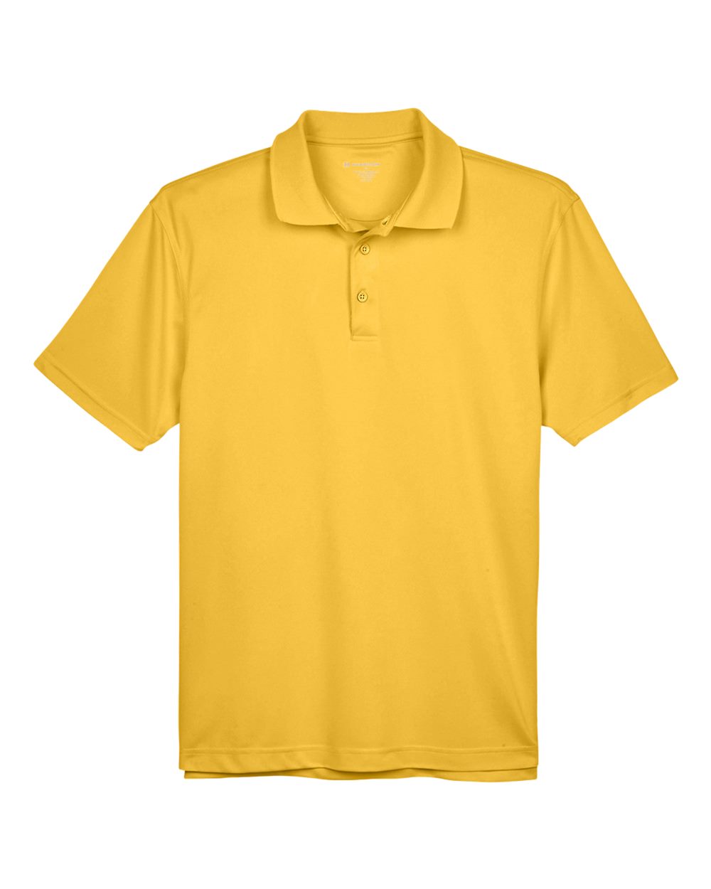Front View of Gold Men's Polyester Jersey Polo - M315