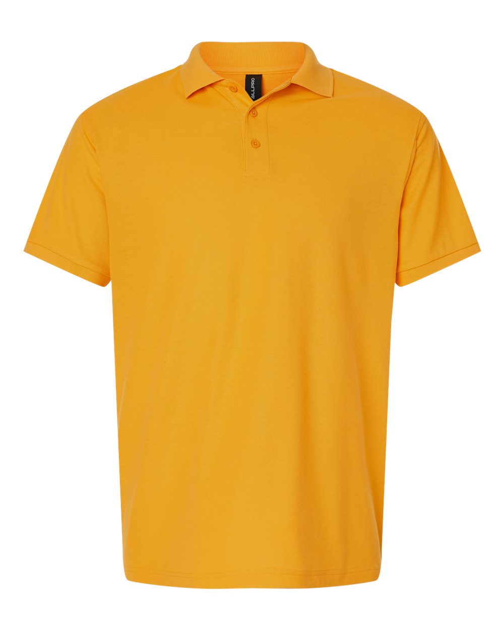 Front View of Gold Pique Polo - 62800
