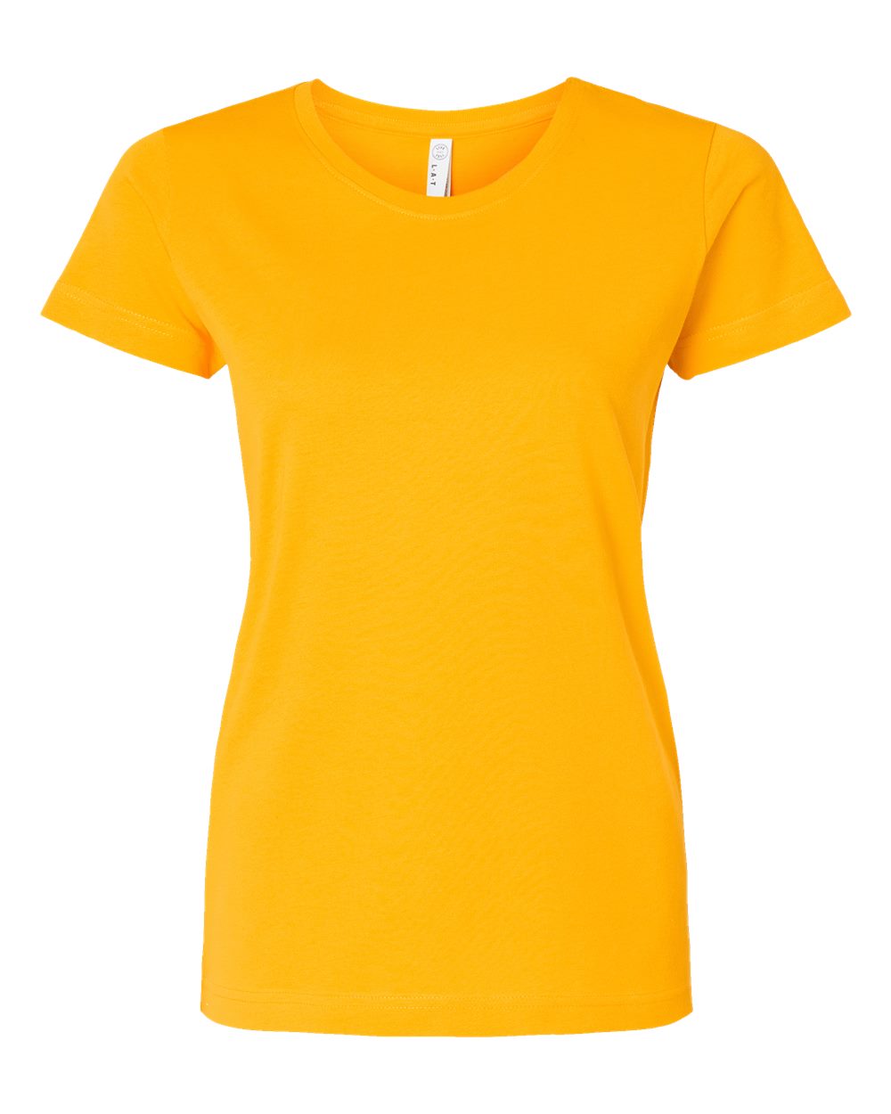 Front View of Gold Women's Fine Jersey Tee - 3516