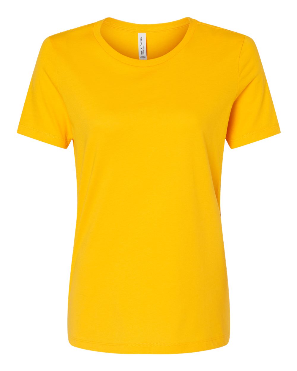 Front View of Gold Women’s Relaxed Jersey Tee - 6400