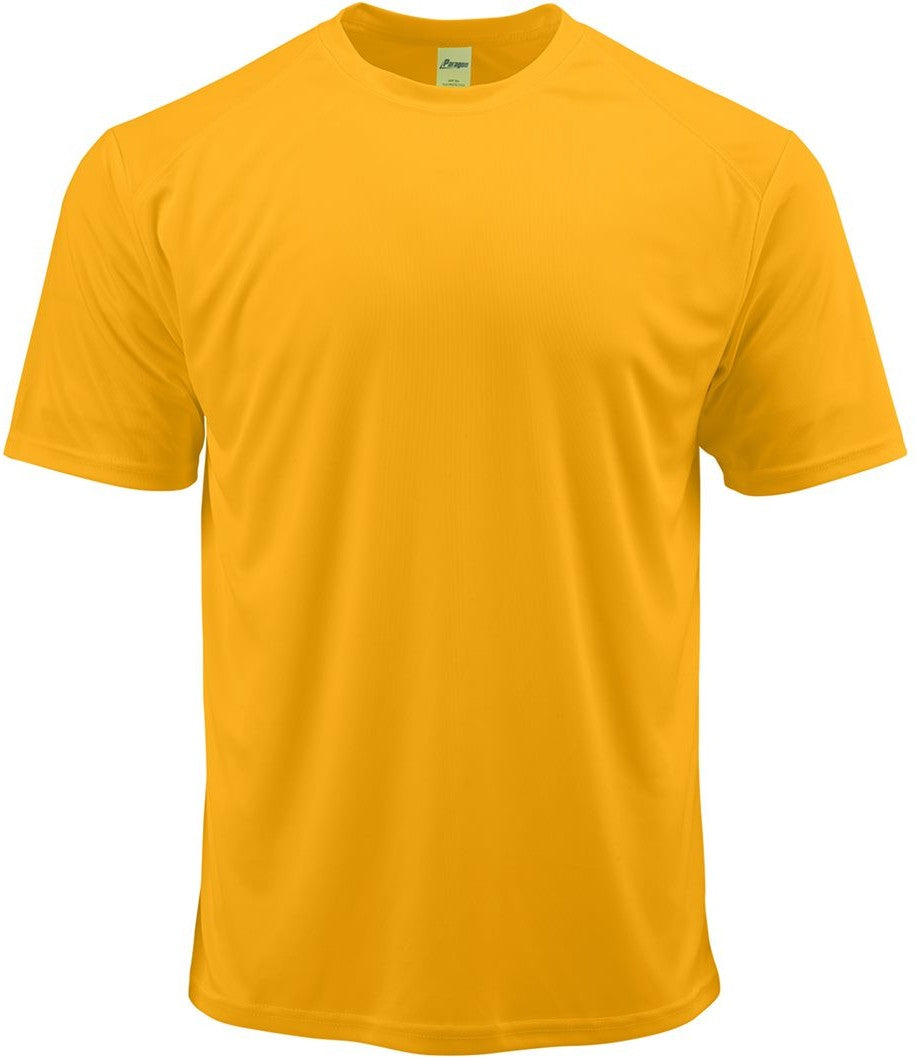 Front View of Gold Youth Islander Performance T-Shirt - 208Y