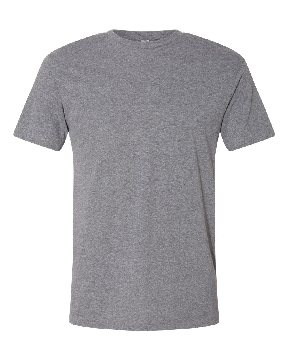 Front View of Granite Heather Fine Jersey Tee - 6901