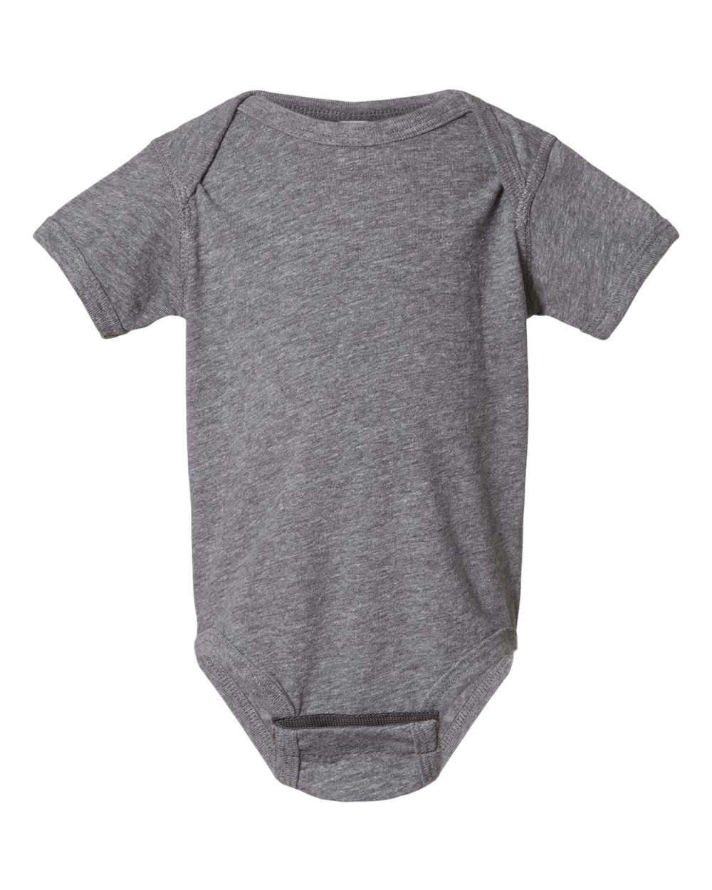 Front View of Granite Heather Infant Fine Jersey Bodysuit - 4424