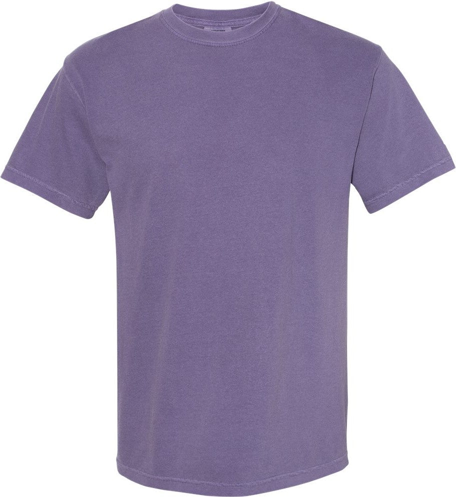 Front View of Grape Garment-Dyed Heavyweight T-Shirt - 1717