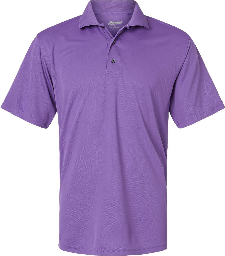 Front View of Grape Saratoga Performance Mini Mesh Polo - 100