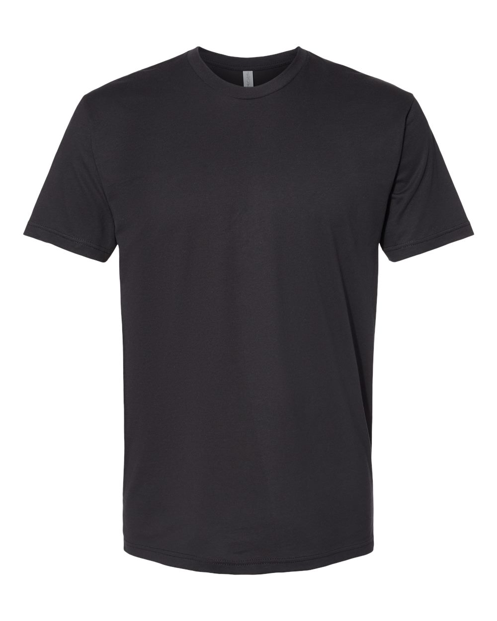 Front View of Graphite Black Cotton T-Shirt - 3600