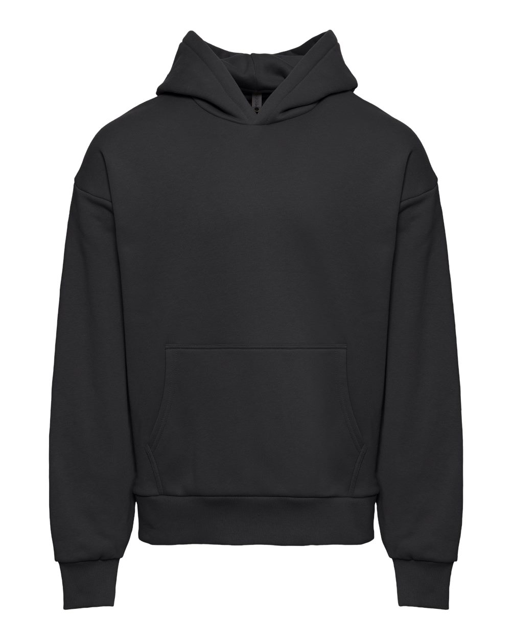 Front View of Graphite Black Heavyweight Fleece Hoodie - 9307