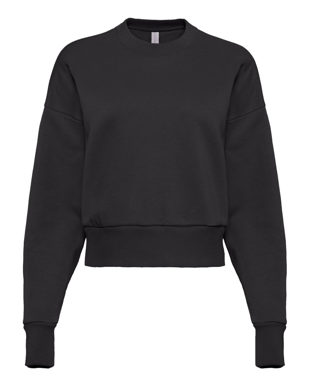 Front View of Graphite Black Women's Heavyweight Crewneck Sweatshirt - 9087