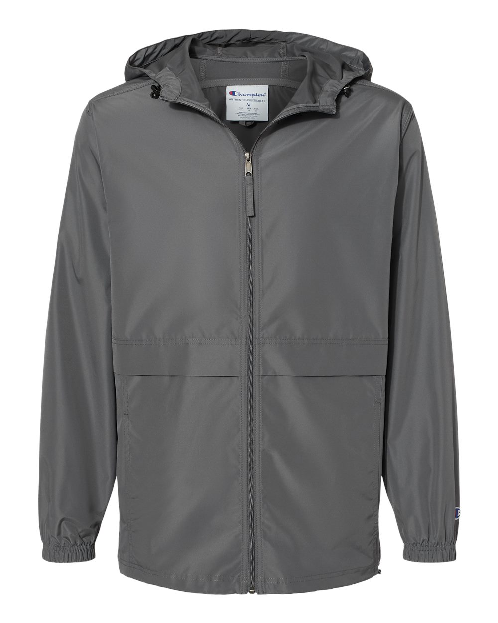 Front View of Graphite Full-Zip Anorak Jacket - CO125