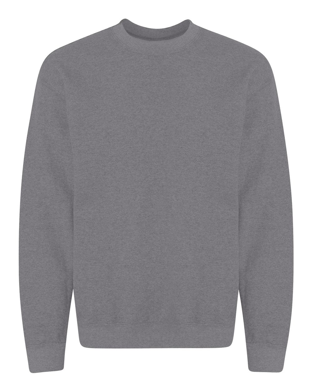 Front View of Graphite Heather Heavy Blend™ Crewneck Sweatshirt - 18000