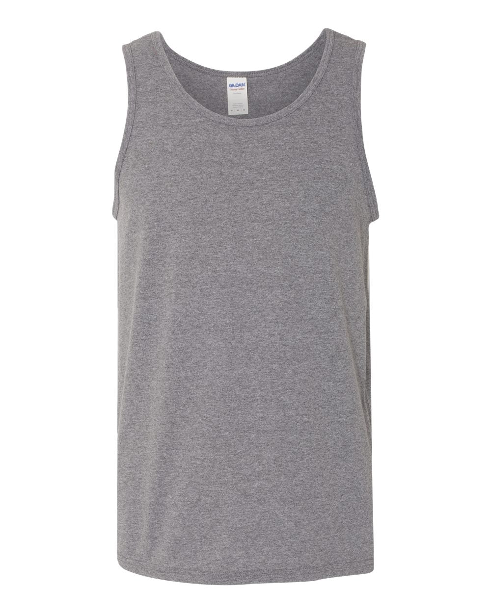 Front View of Graphite Heather Heavy Cotton™ Tank Top - 5200