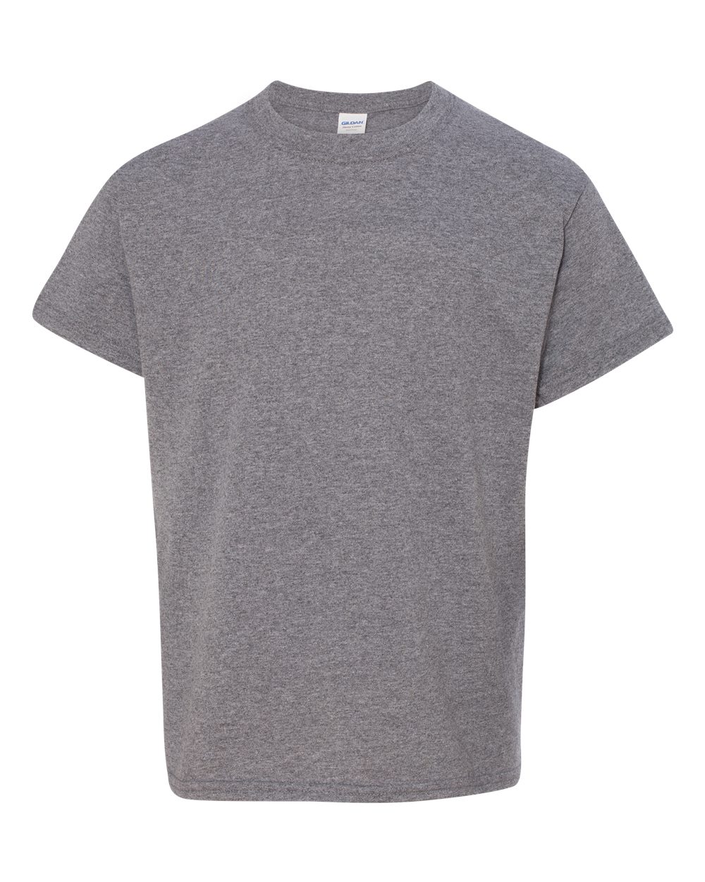 Front View of Graphite Heather Heavy Cotton™ Youth T-Shirt - 5000B