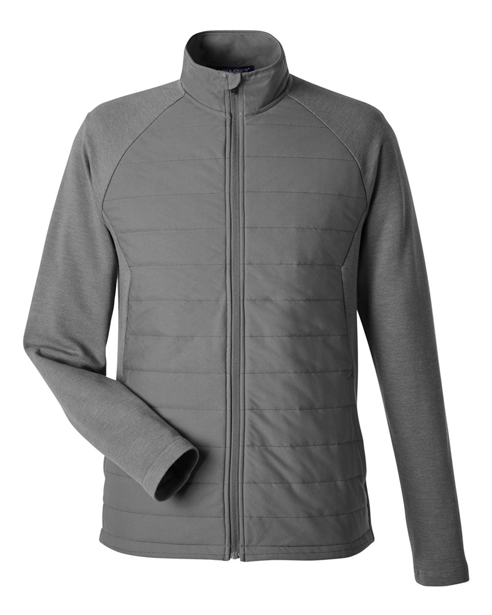 Front View of Graphite Melange/ Graphite Men's New Classics® Charleston Hybrid Jacket - DG704