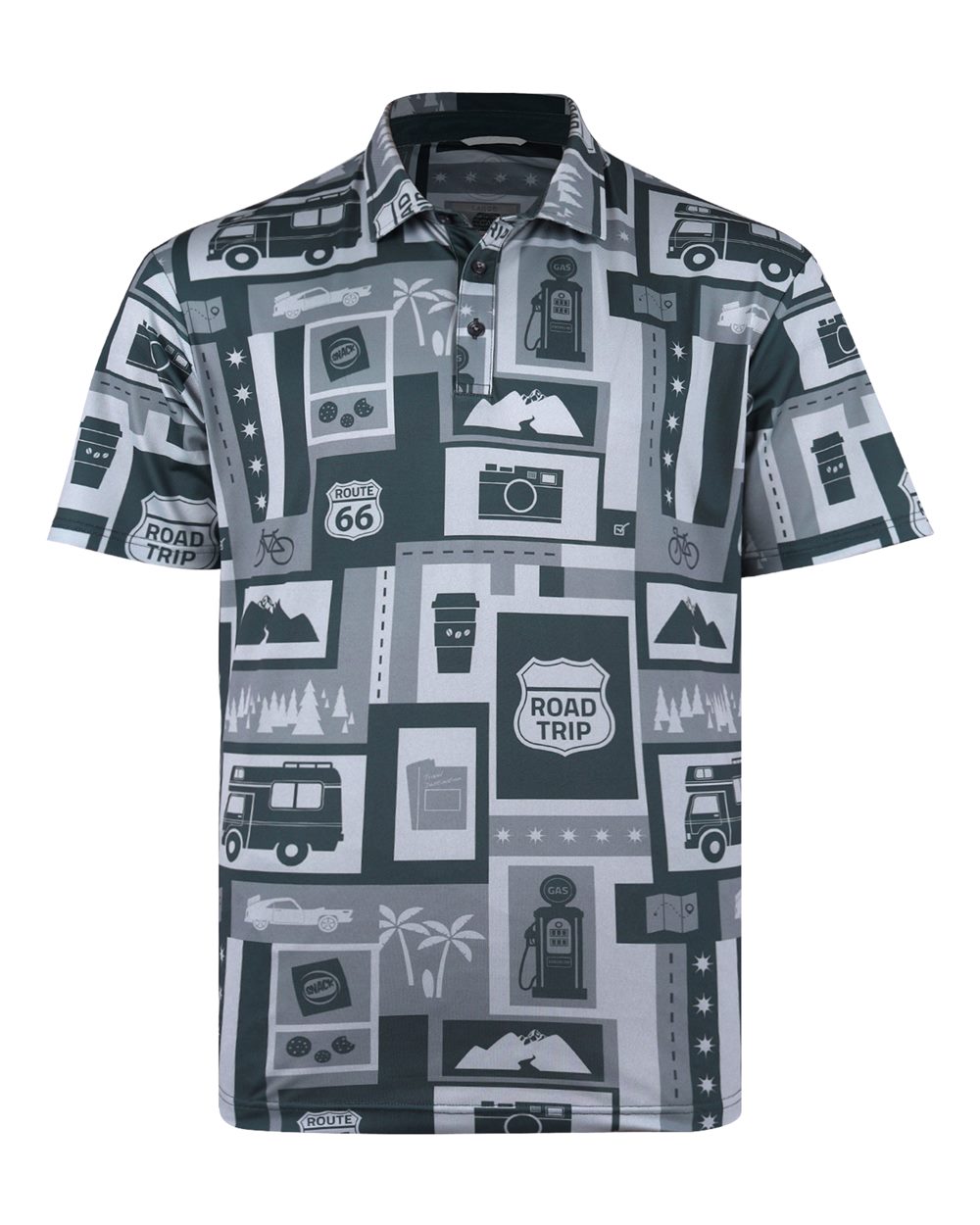 Front View of Graphite Men's Detour Polo - SW9800