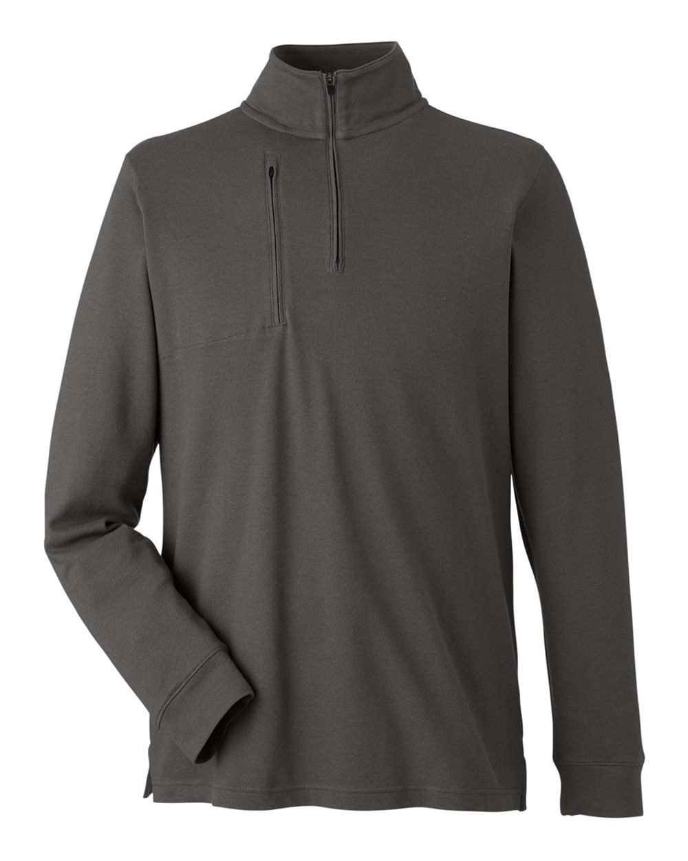 Front View of Graphite Men's New Classics® Performance Quarter-Zip Pullover - DG400