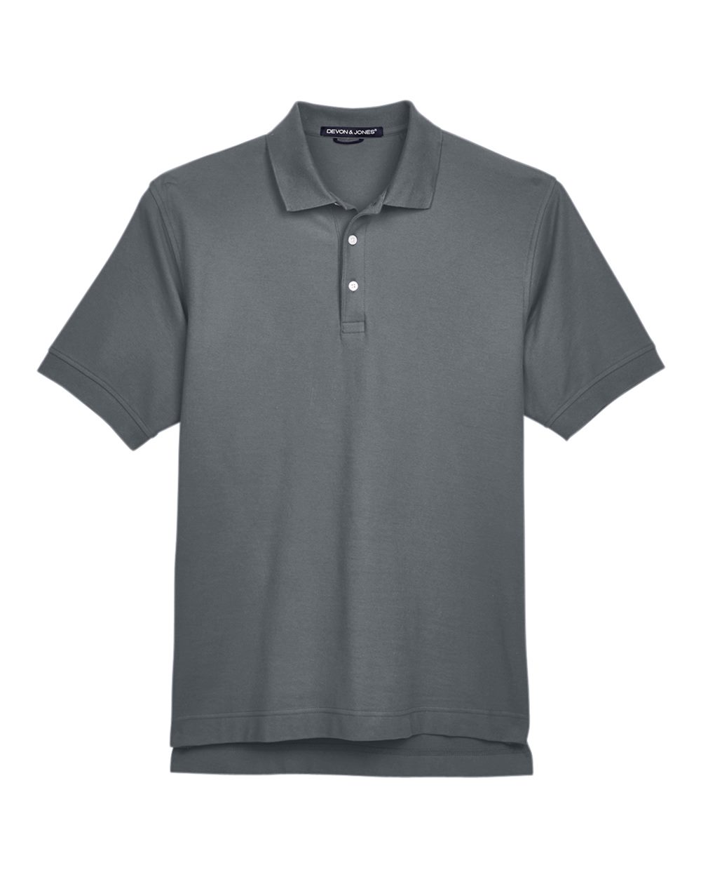 Front View of Graphite Men's Pima Piqué Polo - D100