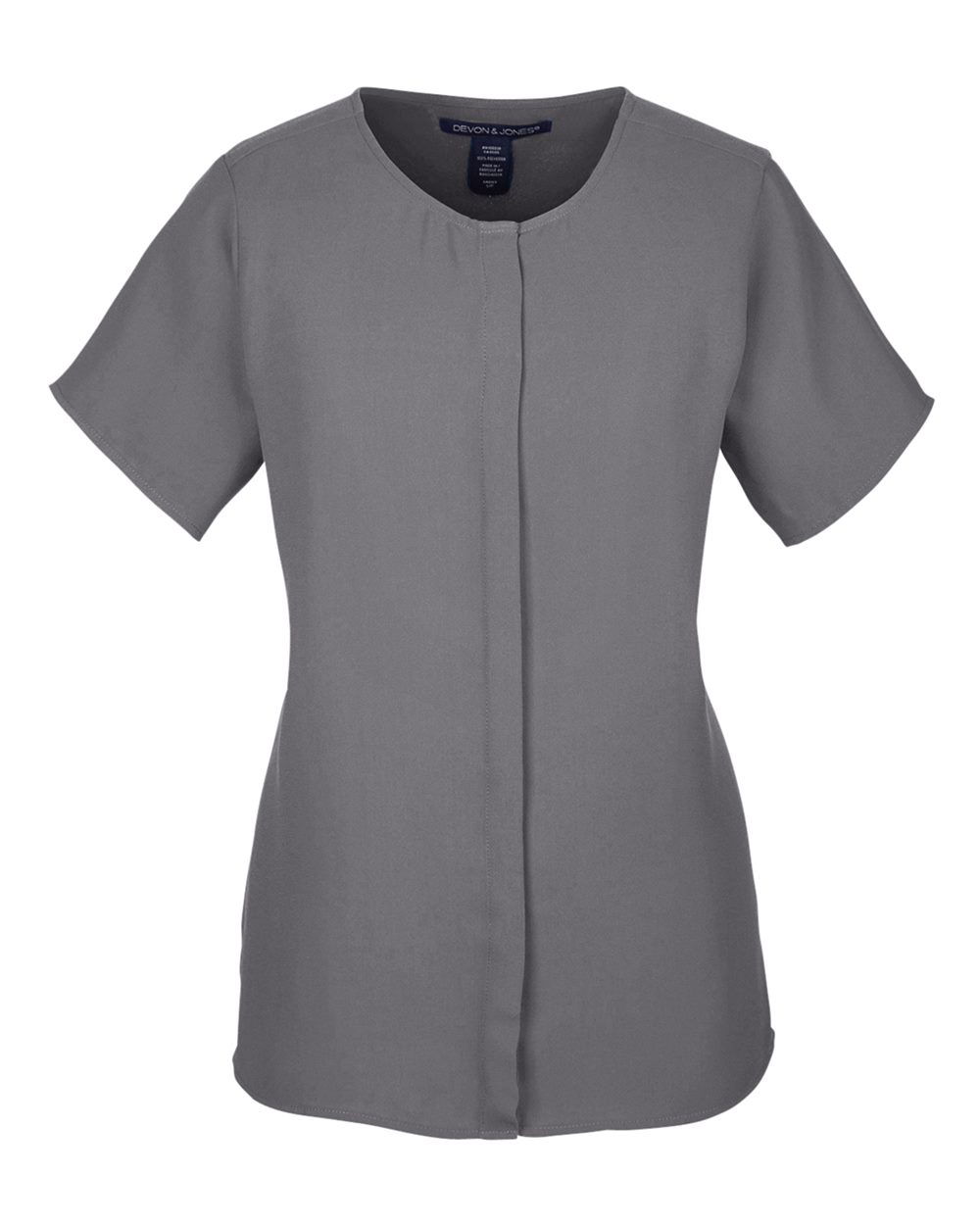 Front View of Graphite Women's Perfect Fit™ Crepe Blouse - DP612W