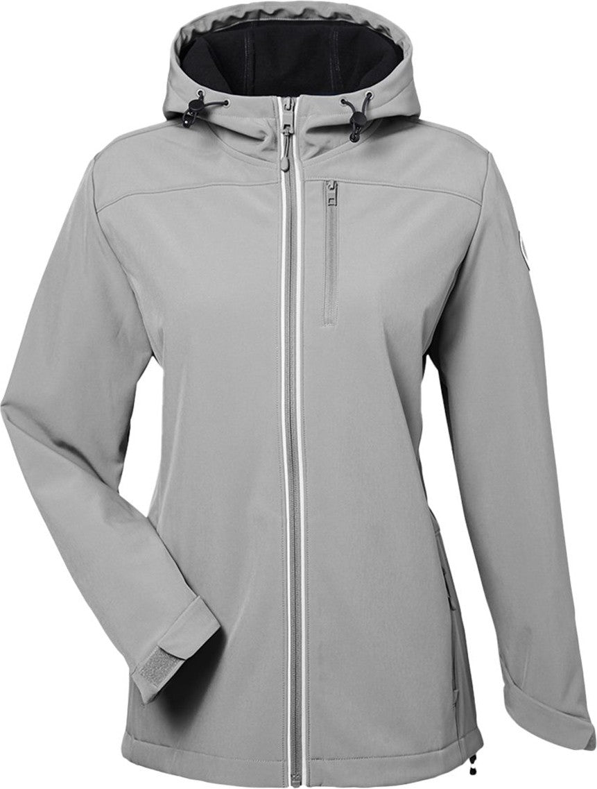 Front View of Graphite Women's Wavestorm Hooded Soft Shell Jacket - N17790