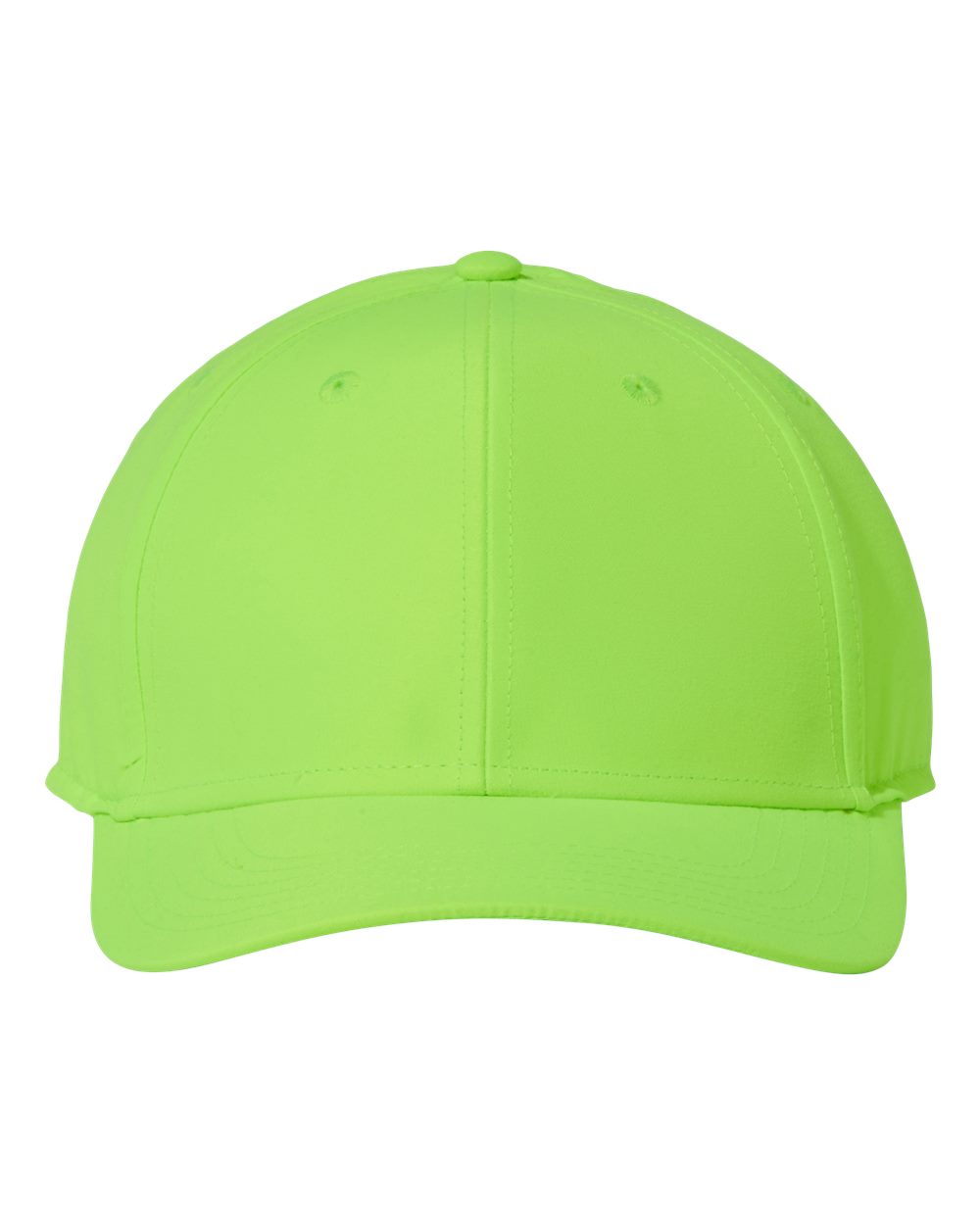 Front View of Green Fluorescent Sustainable Recy Feel Cap - REFE