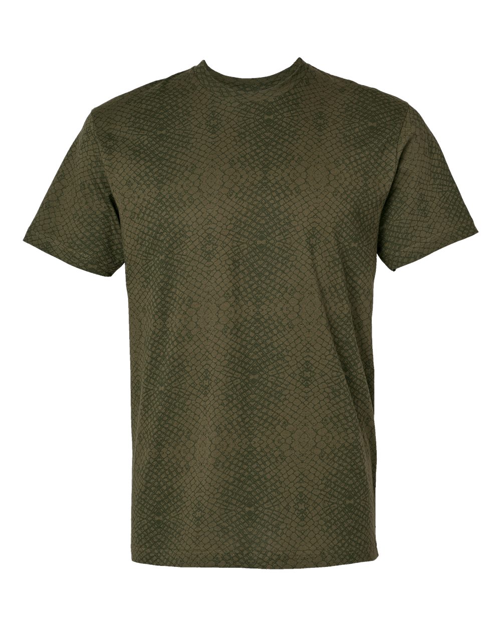 Front View of Green Reptile Fine Jersey Tee - 6901