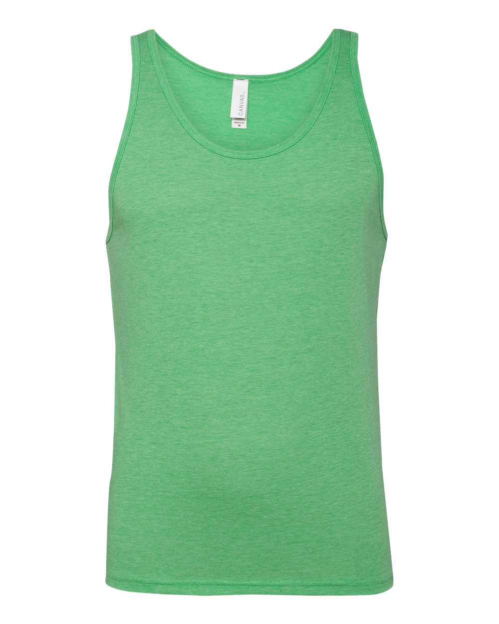 Front View of Green Triblend Jersey Tank - 3480