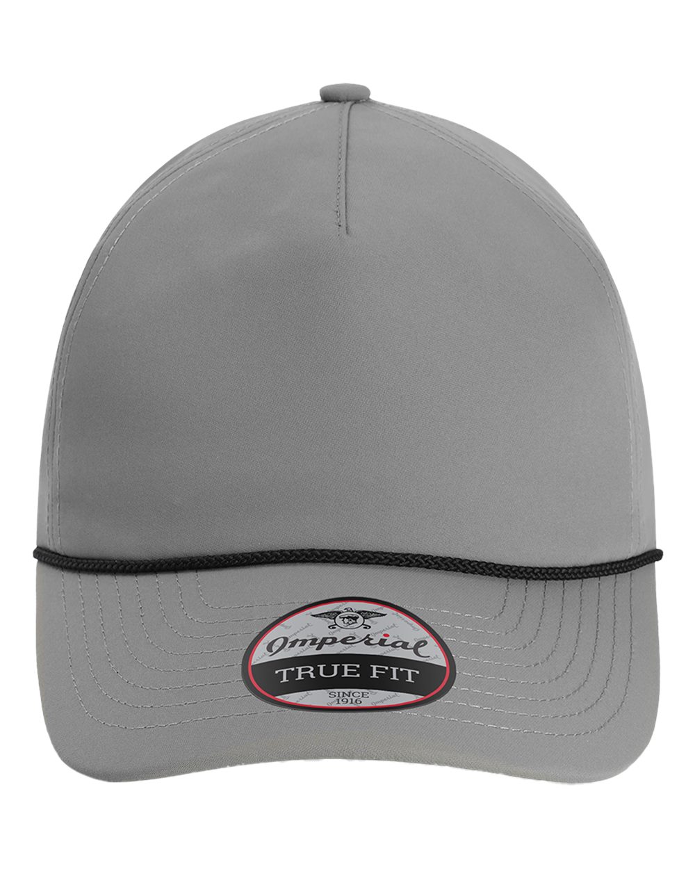 Front View of Grey/ Black The Harrison Cap - 5054U