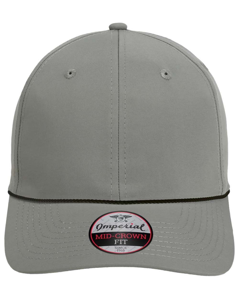 Front View of Grey/ Black The Wingman Cap - 7054