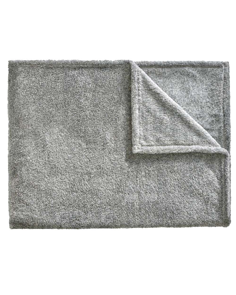 Front View of Grey Boundary Shag Blanket - 8465