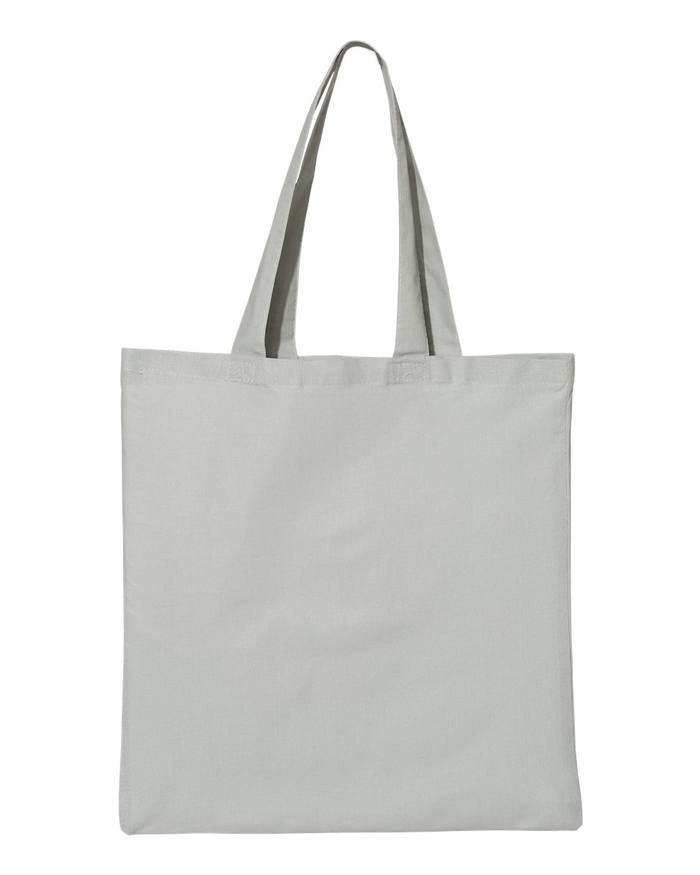 Front View of Grey Economical Tote - QTB