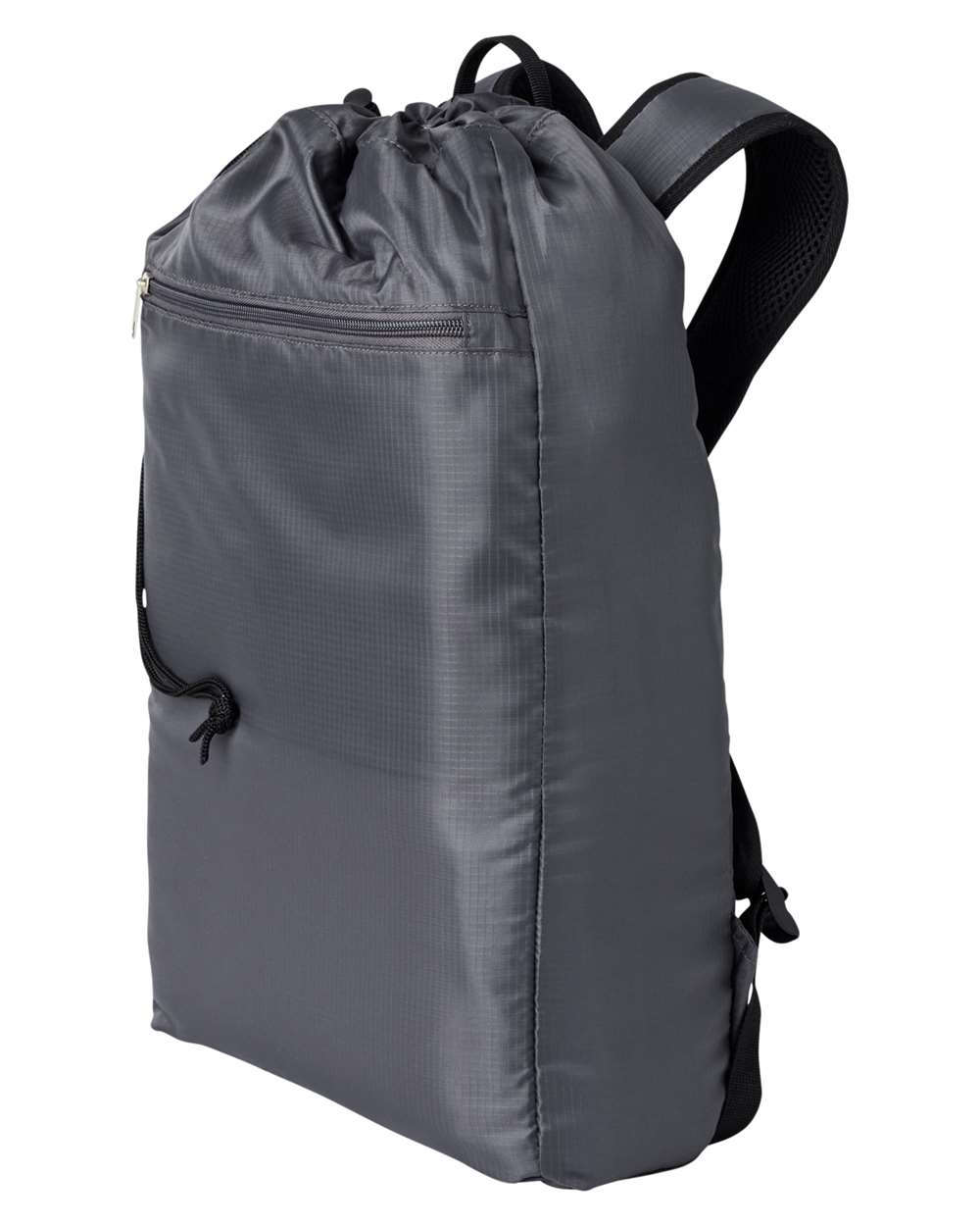 Front View of Grey Getaway Cinchback Travel Backpack - BE278
