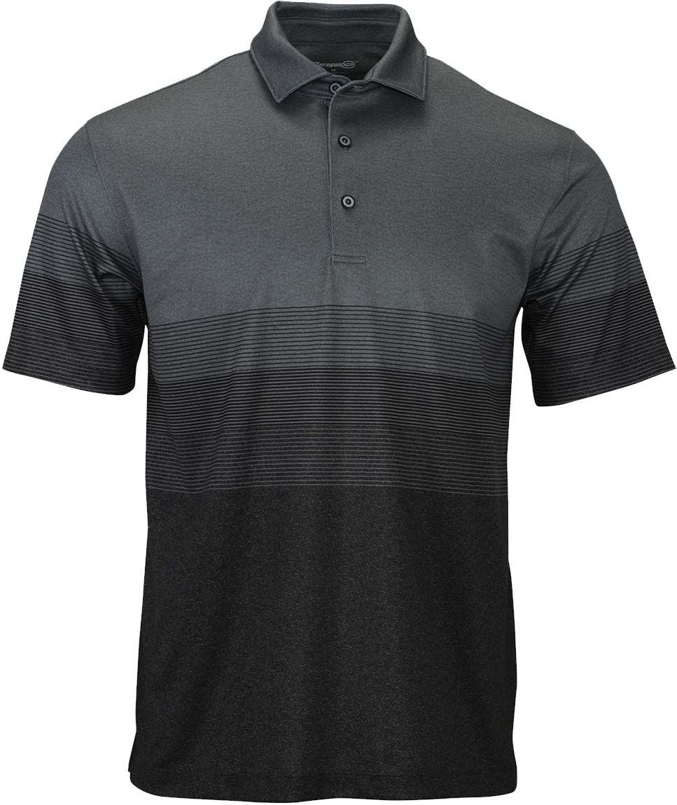 Front View of Grey Heather Belmont Sublimated Heathered Polo - 153