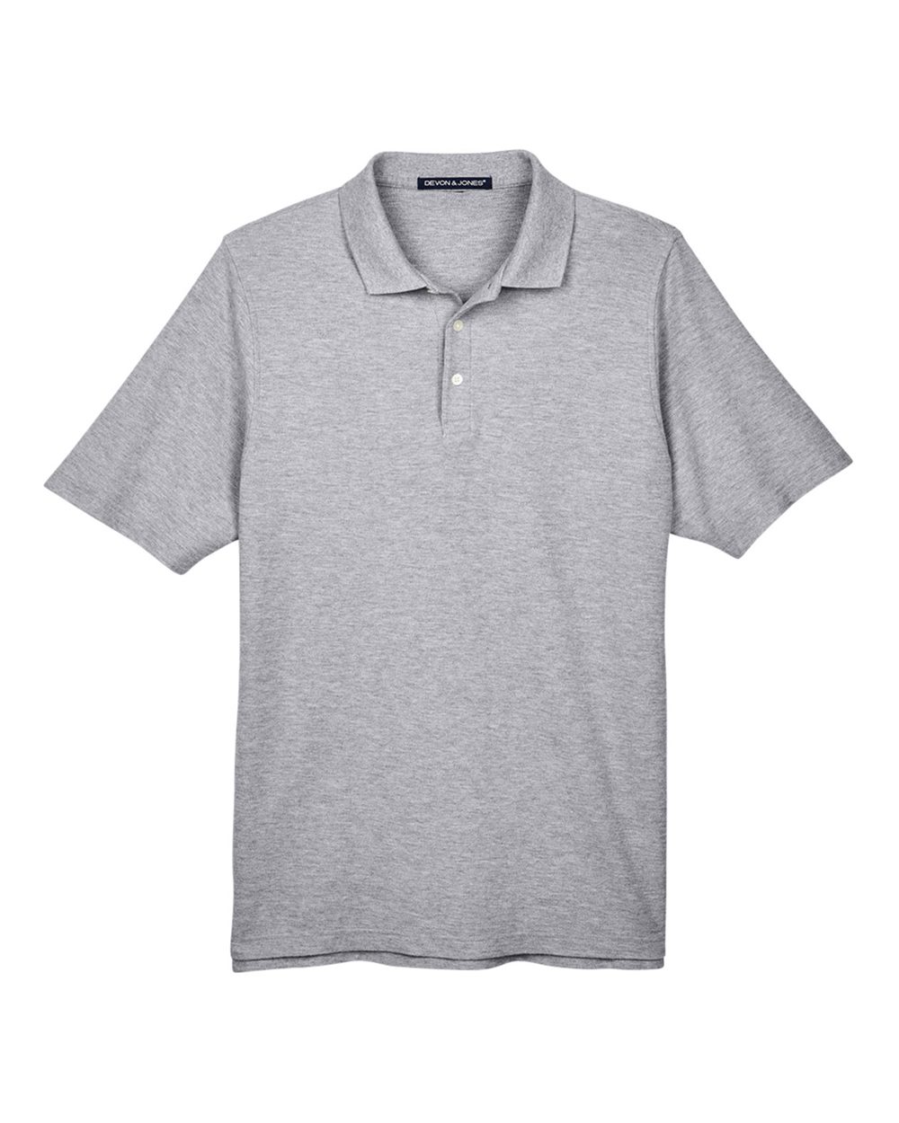 Front View of Grey Heather Men's DRYTEC20™ Performance Polo - DG150