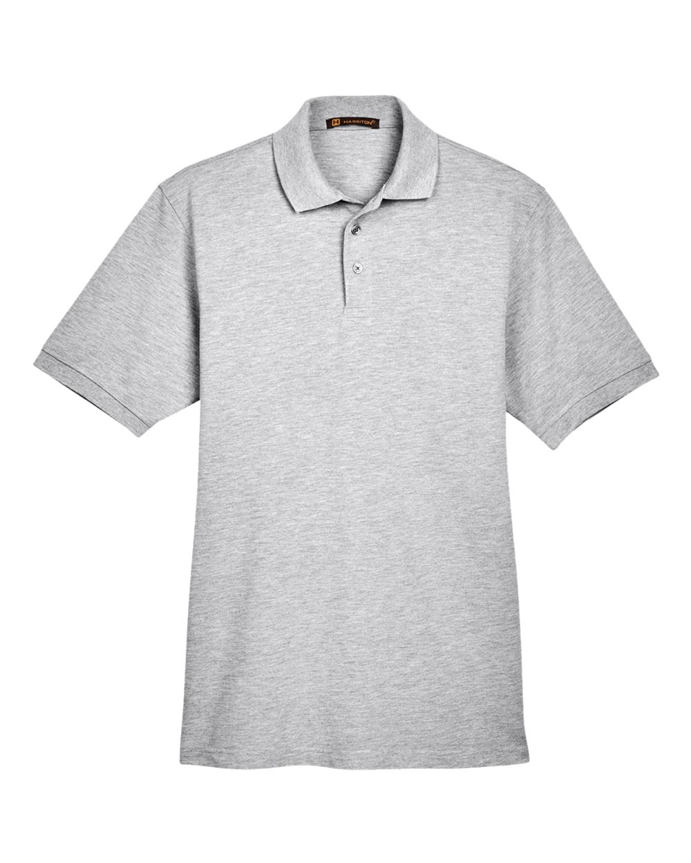 Front View of Grey Heather Men's Easy Blend™ Polo - M265