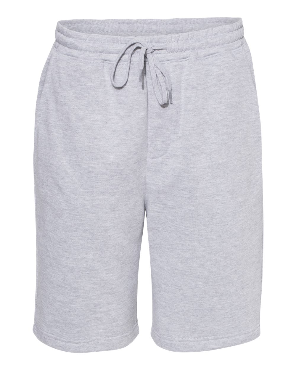 Front View of Grey Heather Midweight Fleece Shorts - IND20SRT