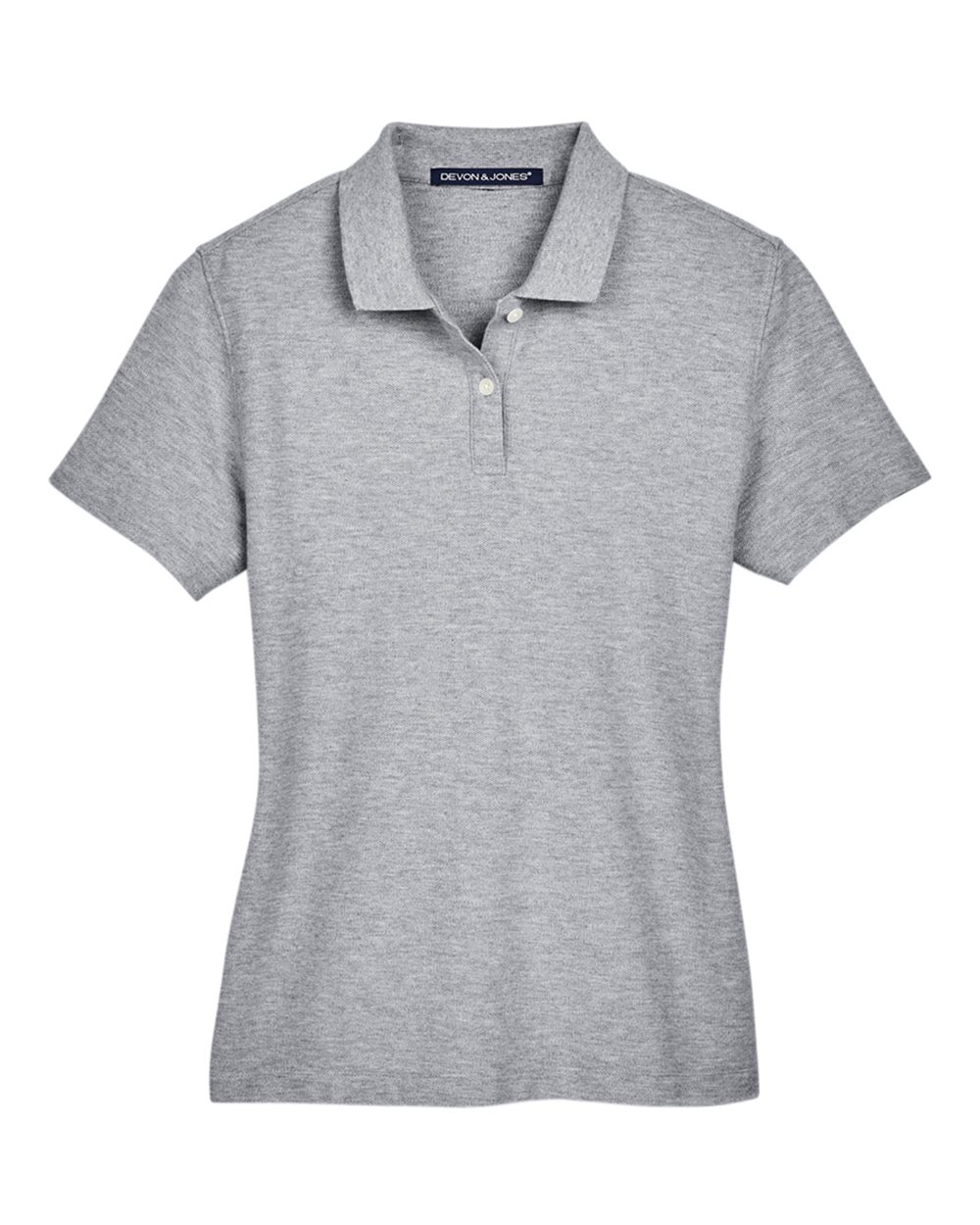 Front View of Grey Heather Women's DRYTEC20™ Performance Polo - DG150W