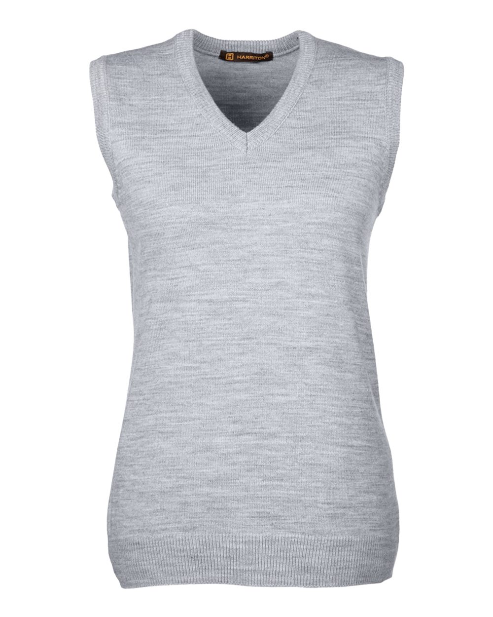 Front View of Grey Heather Women's Pilbloc™ V-Neck Sweater Vest - M415W