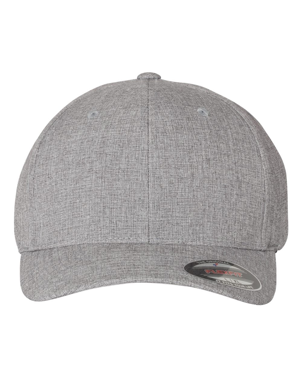 Front View of Grey Heatherlight™ Mélange Cap - 6350