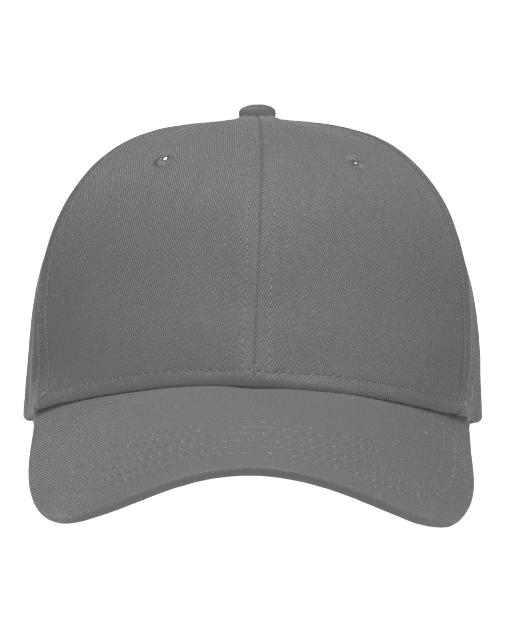 Front View of Grey Lo-Pro Solid Back Traditional Trucker Cap - SP1400
