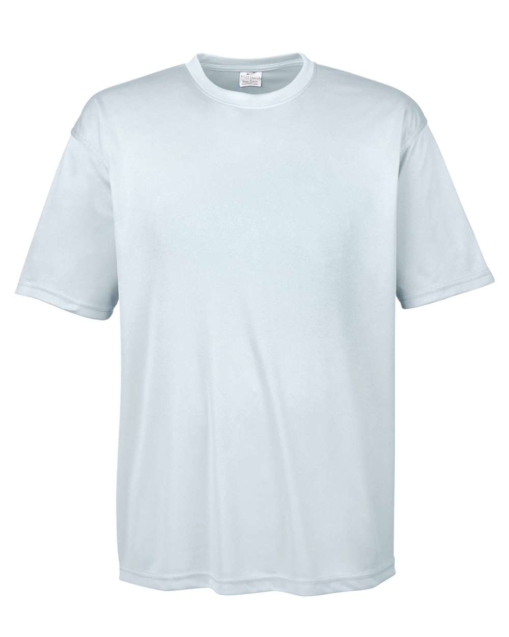 Front View of Grey Men's Cool & Dry Basic Performance T-Shirt - 8620