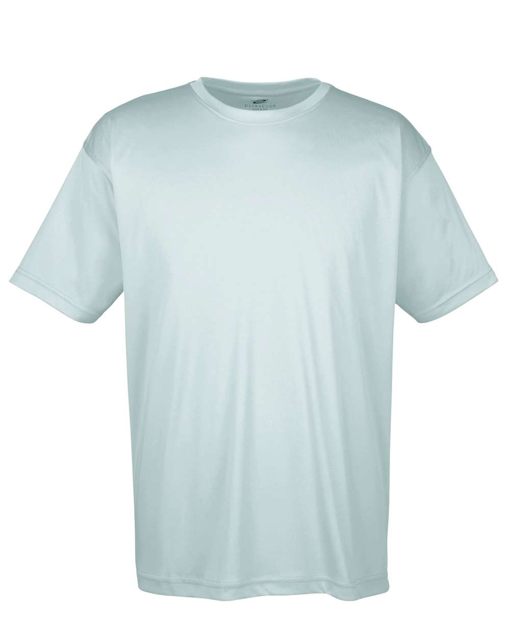 Front View of Grey Men's Cool & Dry Sport Performance Interlock T-Shirt - 8420